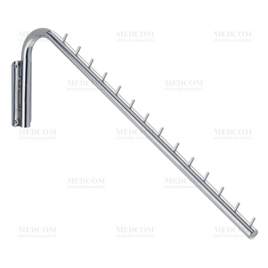Sloping wall arm, chromium plated